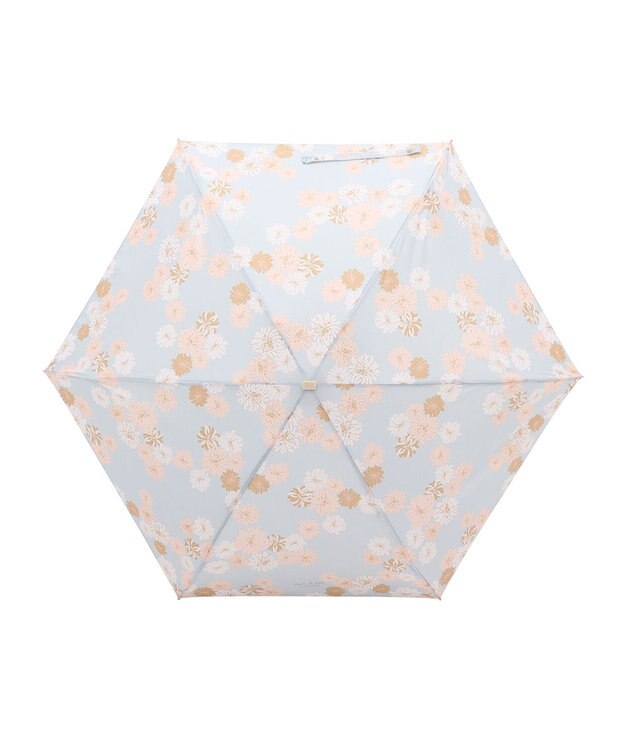 MOONBAT PAUL&JOE ACCESSOIRES(ポール＆ジョー アクセソワ) 折りたたみ傘 5段ミニ 総柄クリザンテーム ライトグレー