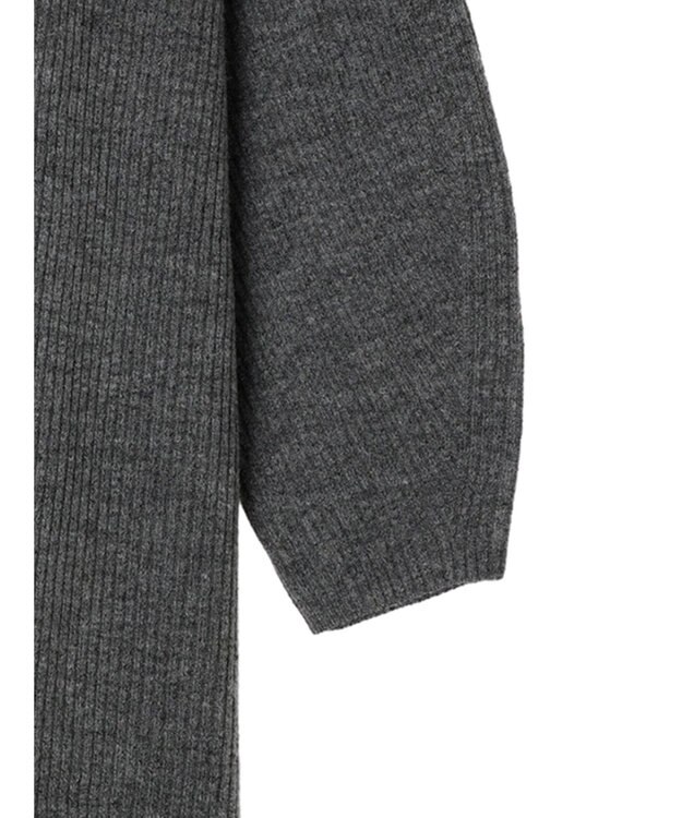 Green Parks リブニットミニワンピース Gray Mixture