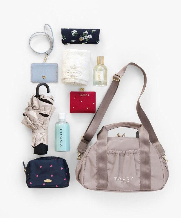 TOCCA 【WEB＆一部店舗限定】【一部カラー撥水】AMIRARE NYLON BOSTON M ボストンバッグ ベージュ系