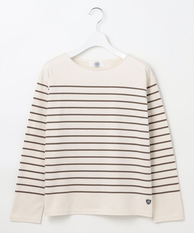 J.PRESS LADIES バスクボーダー カットソー アイボリー×モカ