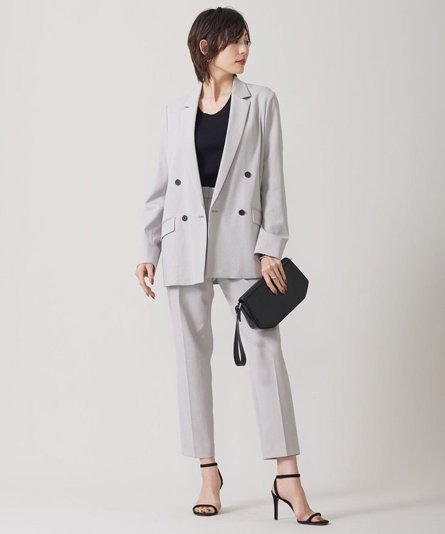 ICB 【接触冷感・UVケア・撥水・洗える】 LooseWeave テーパードパンツ トープ系