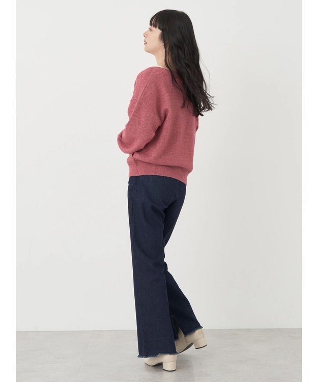 earth music&ecology カシュクールニットプルオーバー Pink