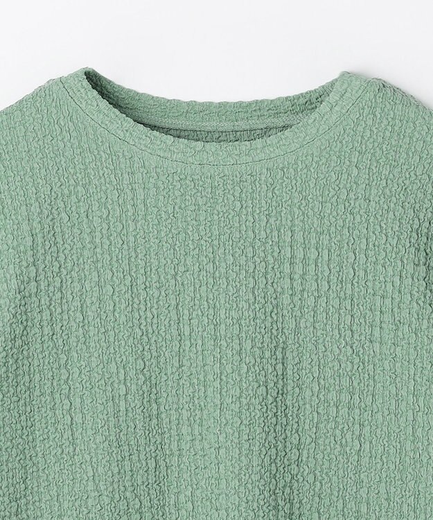 ANY L レースショート丈Tシャツ グリーン