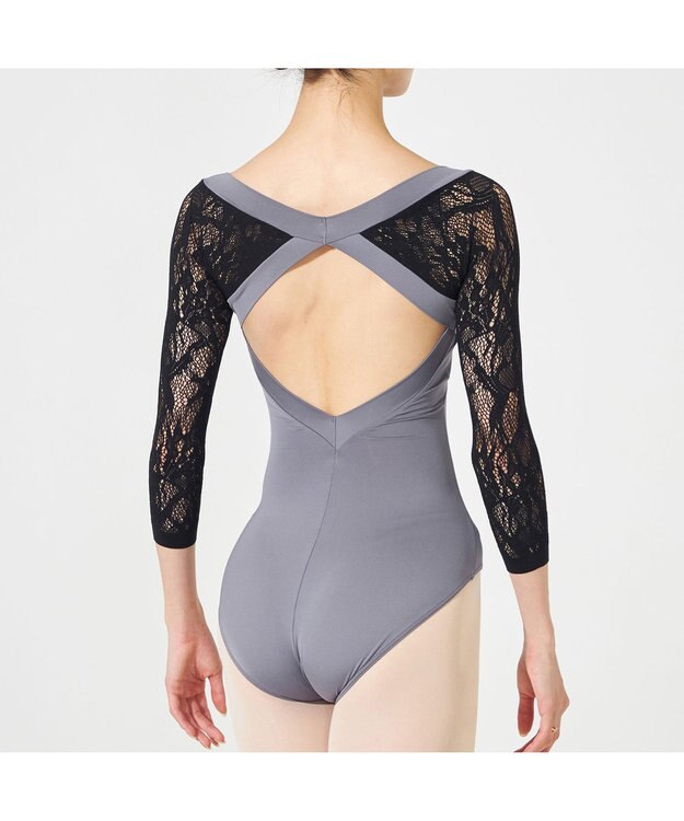 Chacott ロングスリーブレオタード ダークグレー