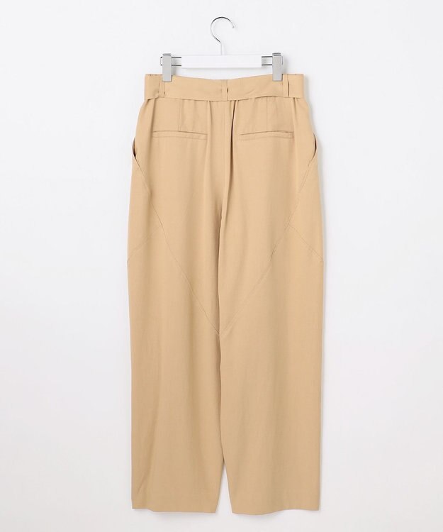 自由区 S セルロースコットンチノコクーンシルエット パンツ ベージュ