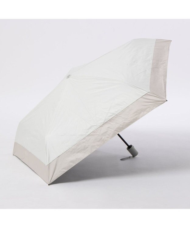 UNBILLION カシュネ cachenez /【晴雨兼用　日傘　UVカット率・遮光率100％生地使用 】PU軽量バイカラー自動開閉折りたたみ傘 ホワイト