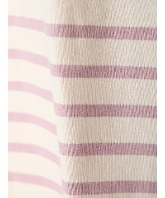 earth music&ecology バック釦ボーダーチュニック Pink