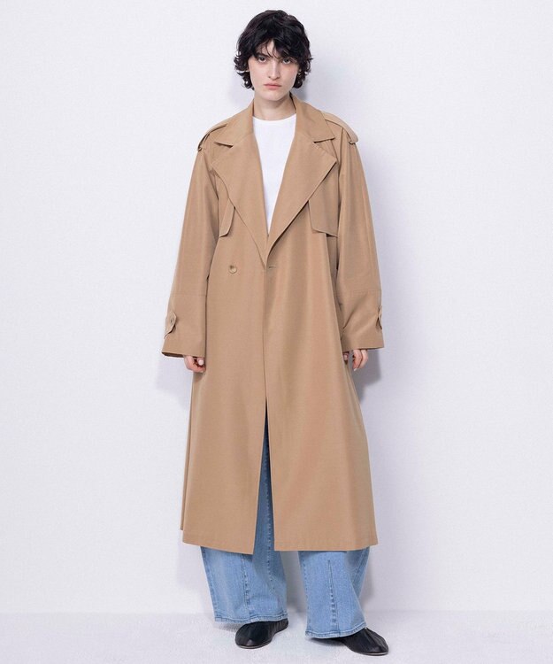 NAVE 【ReNAVE・セットアップ可/撥水加工/防シワ】ポリエステルタッサー コート キャメル系