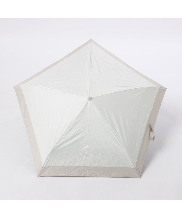 UNBILLION カシュネ cachenez /【晴雨兼用　日傘　UVカット率・遮光率100％生地使用 】PU軽量バイカラー自動開閉折りたたみ傘 ホワイト