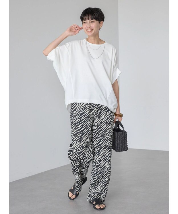 AMERICAN HOLIC ドルマン変形カットプルオーバー Off White