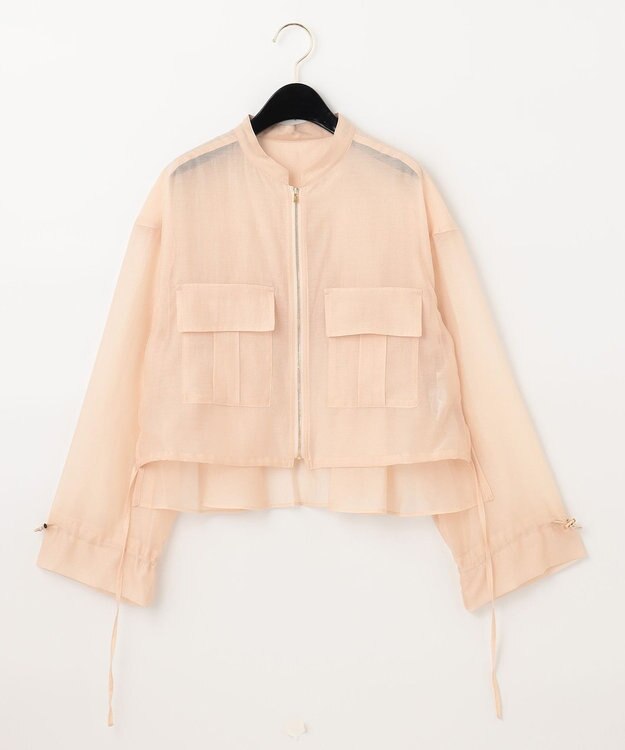 GRACE CONTINENTAL バックコンシャスブルゾン ベージュ