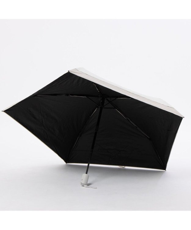 UNBILLION カシュネ cachenez /【晴雨兼用　日傘　UVカット率・遮光率100％生地使用 】PU軽量バイカラー自動開閉折りたたみ傘 ホワイト