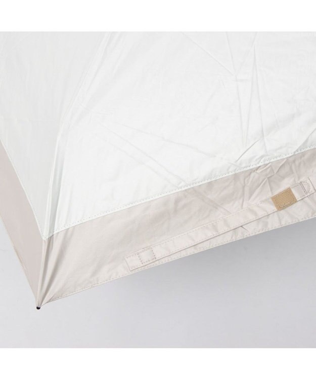 UNBILLION カシュネ cachenez /【晴雨兼用　日傘　UVカット率・遮光率100％生地使用 】PU軽量バイカラー自動開閉折りたたみ傘 ホワイト