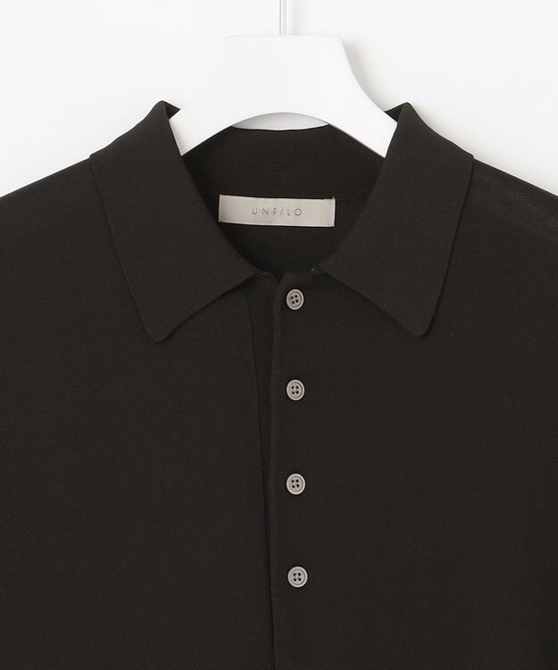 UNFILO MENS 【抗菌防臭】イージーケア ライトニットポロ [23年春夏商品] ブラック