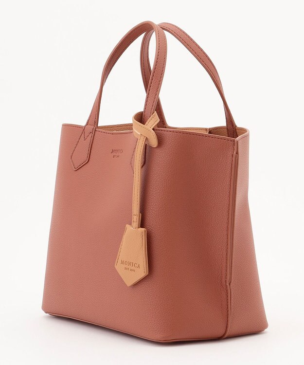 LA BAGAGERIE 【MONICA】バイカラーミディトートバッグ キャメル