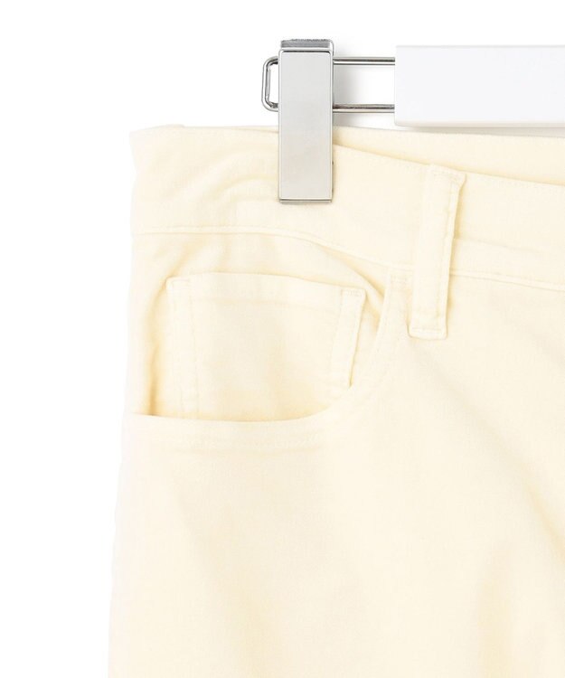 23区 【洗える】23区DENIM ベルベットストレッチ スキニーパンツ オフホワイト