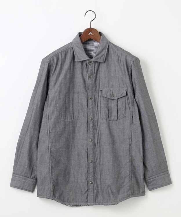 JOSEPH ABBOUD 【キングサイズ・25SS・2WAY】リバーシブルシャツ グレー系