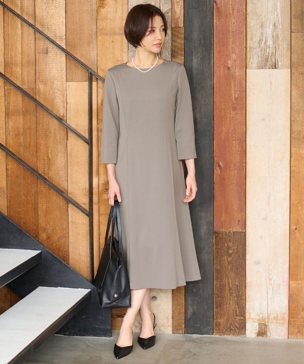 自由区 L 【セットアップ対応・洗える】モクロディ ワンピース カーキ系