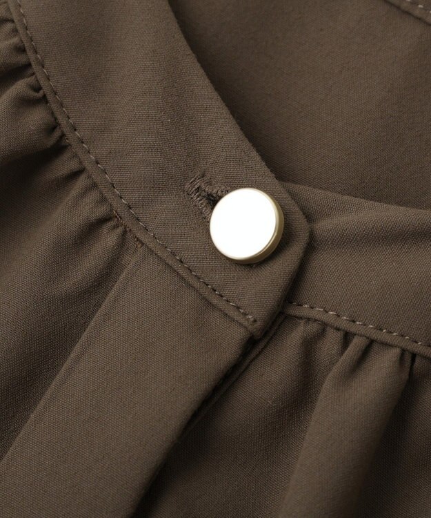 Green Parks サマ見えタックギャザーワンピース Brown