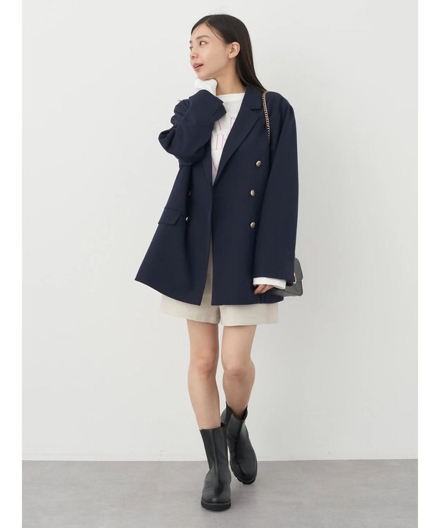 earth music&ecology テーラードジャケット Navy