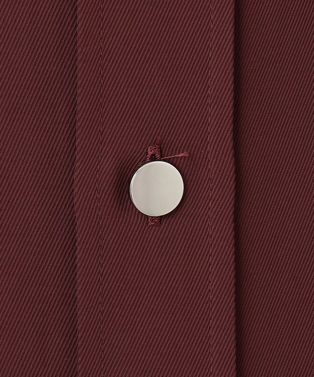 NAVE 【ReNAVE  洗える】アセテートギャバシャツドレス バーガンディ