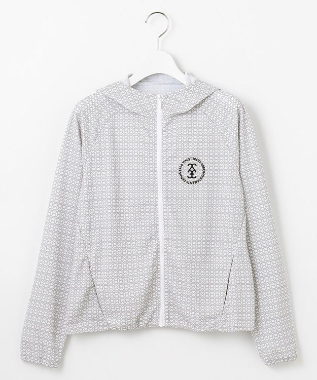 23区GOLF 【辻梨恵プロ着用】UV-A波をブロックする『サンベール』 モノグラムUVパーカー ライトグレー系5