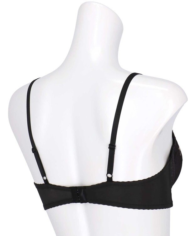 AMPHI 【sweet web掲載】 ノンワイヤーブラ 谷間をメイク 脇高設計 A～Gカップまで対応 大きいサイズ 【BRAGENIC ブラジェニック 脇高細見えタイプ】 ブラジャー ブラ BMI353 アンフィ／ワコール ブラック系