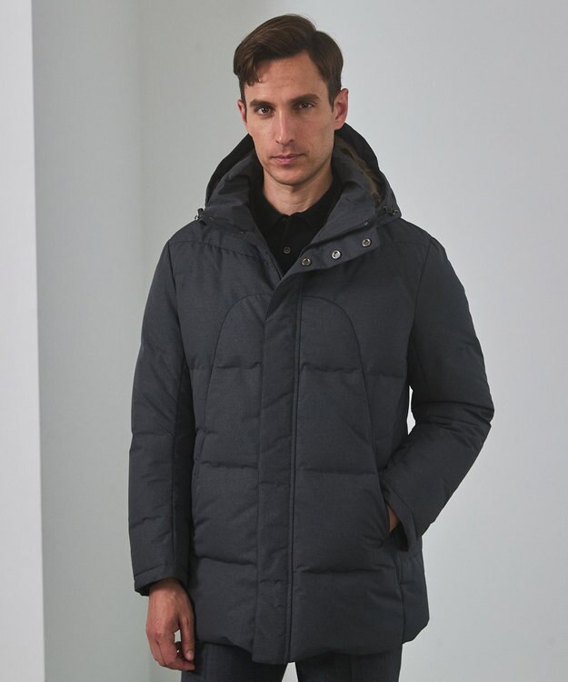 GOTAIRIKU 2年連続売上NO1【仕事で着られる】MINOTECH/ミノテック ドレス ダウンコート グレー系