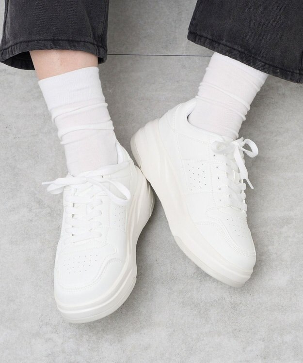 WEGO 平無地ソックス（丈21cm） ホワイト