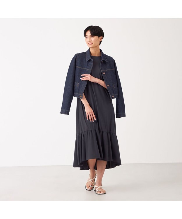 Chacott Chacott BALANCE ライトノースリーブワンピース ブラック