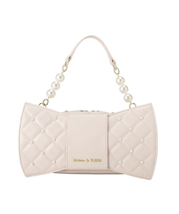 Maison de FLEUR パールリボンバッグ Pink