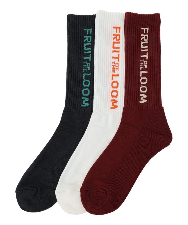 Green Parks ■ＦＲＵＩＴ　ＯＦ　ＴＨＥ　ＬＯＯＭ　３Ｐ縦ロゴソックス Mix