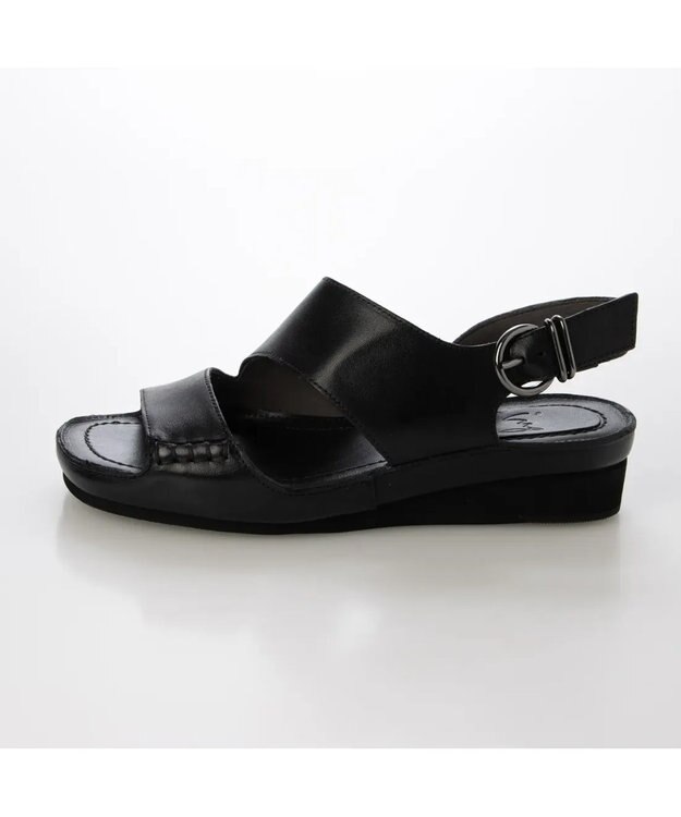 ing <ing>【WEB限定】【サスティナブル】ワイドストラップサンダル ブラック