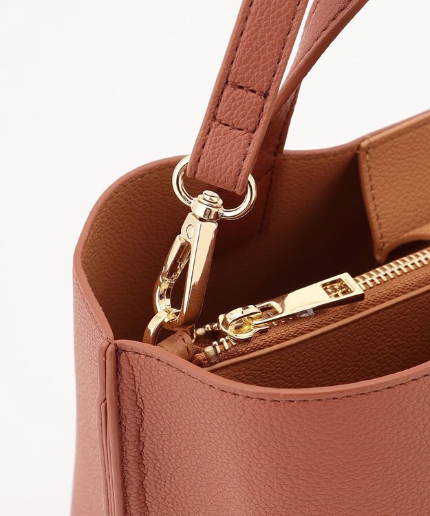 LA BAGAGERIE 【MONICA】バイカラーミディトートバッグ キャメル