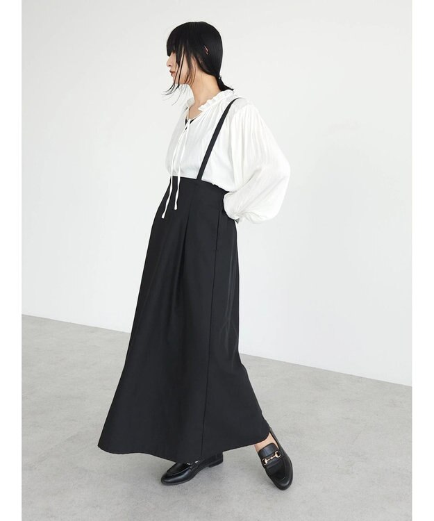 Green Parks サス付きスカート Black