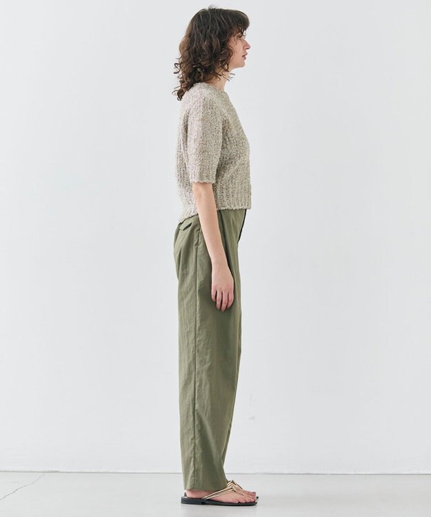 BEIGE， 【洗える・Precious 4月号掲載】TRITOMA / ラメクルーネック半袖ニット Gold