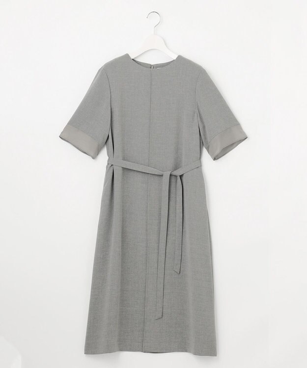 J.PRESS LADIES 【セットアップ対応】MELANGE ライトツイル ワンピース ライトグレー系