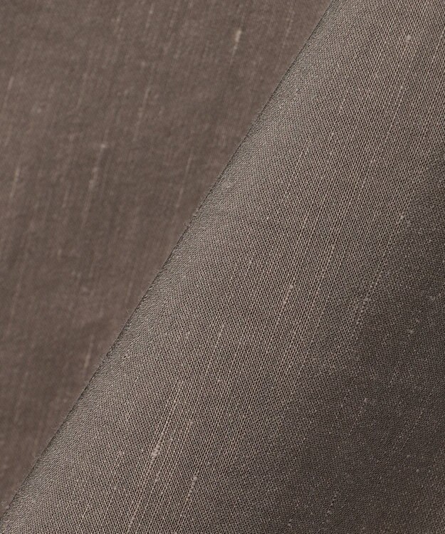 23区 【セットアップ対応】リネンレーヨンストレッチ フレア スカート ダークブラウン系