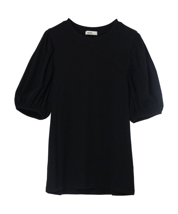 earth music&ecology パフスリーブプルオーバー Black