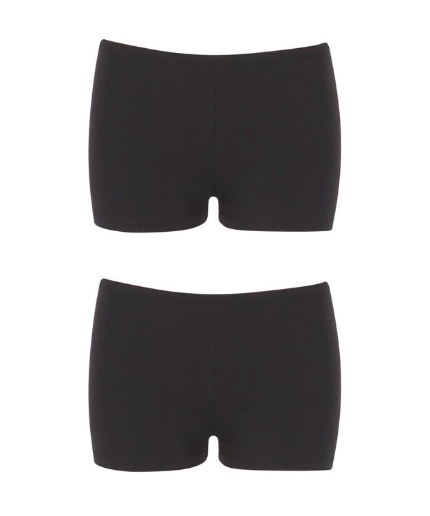 Wing ジュニア オーバーパンツ 綿混(身生地部) 抗菌防臭(身生地部) やさしい肌あたり 【2枚セット】 はきこみ丈ふつう RJ4500 ウイング／ワコール ブラック