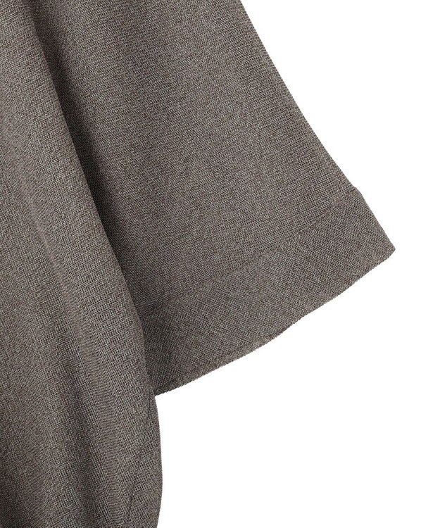 YECCA VECCA 　裾ドロストメッシュシャツ Gray Mixture