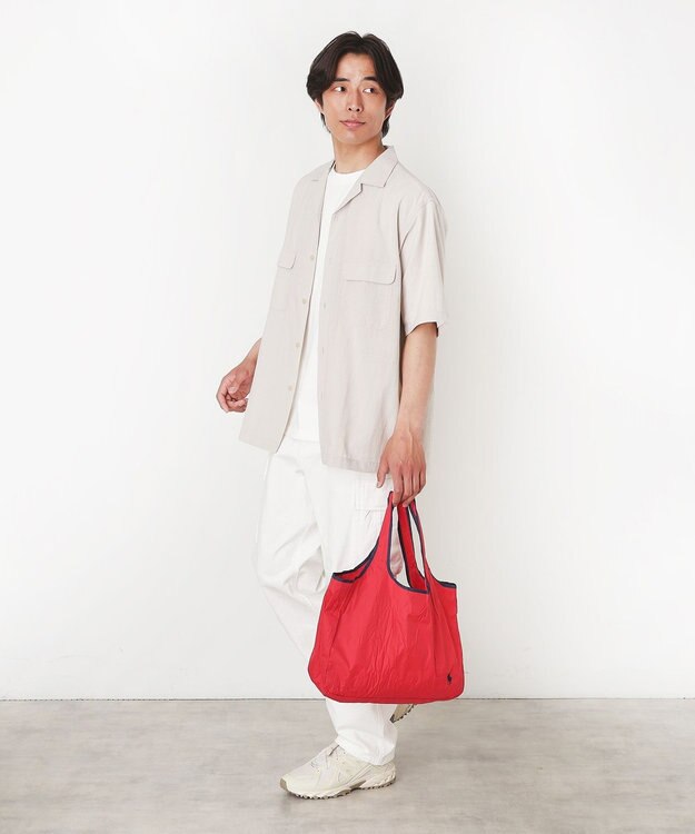 MOONBAT POLO RALPH LAUREN ポロポニー 刺繍 ポーチ付きレインバック レッド