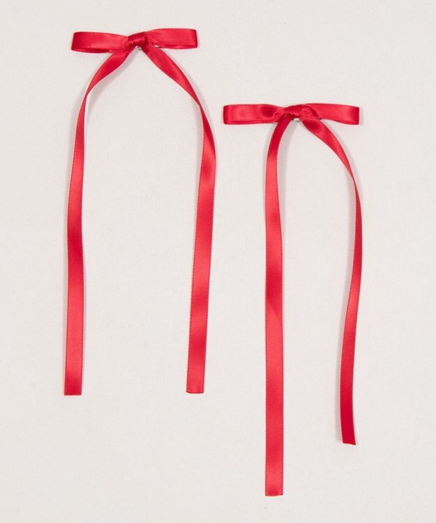 WEGO L2Pロングナローリボンクリップ レッド