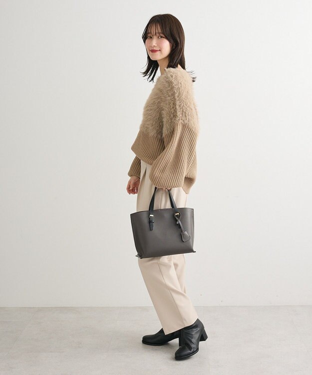 Green Parks ・Ｐｅｔｉｔ　Ｆｌｅｕｒ　シャギーキリカエニット Gray Beige