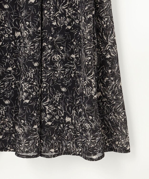 ANY SIS L 【洗える】プリント ワンピース ブラック系