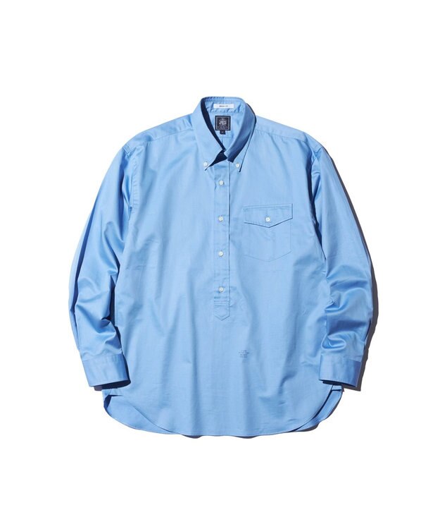 J.PRESS MEN 【J.PRESS ORIGINALS】Finx Cotton Twill Baggy Fit Pullover Shirt サックスブルー系