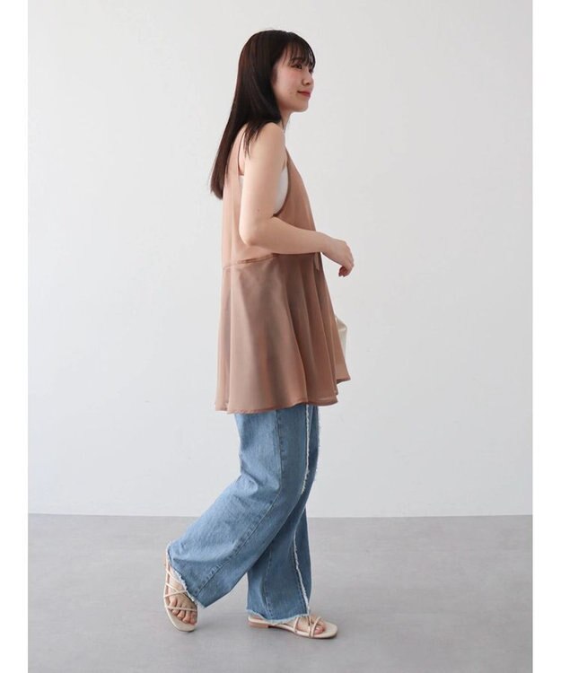 Green Parks ・ＥＬＥＮＣＡＲＥ　ＤＵＥオーガンジーノースリチュニック Mocha