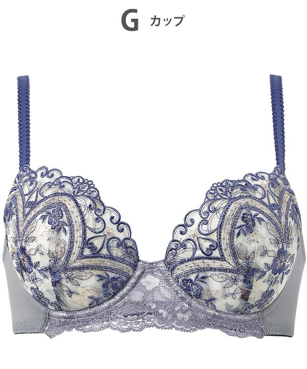 Wing ブラジャー Wing Lesiage 谷間ふっくら 脇高設計 サイドすっきり 【6000シリーズ】 ブラ PB6000 ウイング／ワコール グレー