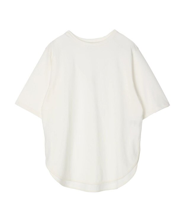 Green Parks 汗じみ防止５分袖チュニック Off White