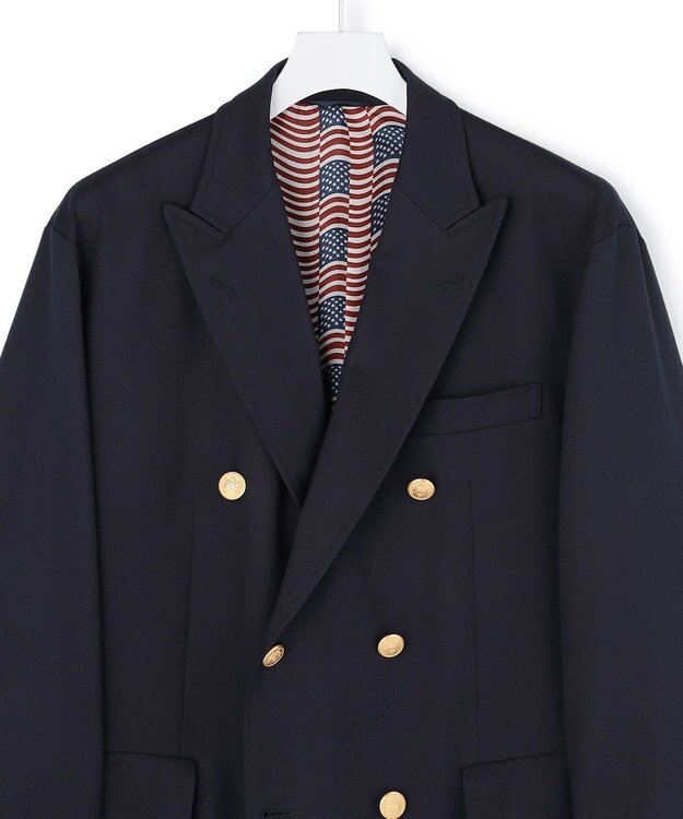 J.PRESS YORK STREET 【UNISEX】ダブルブレザー / 6B / 金釦 / 背抜き ネイビー系